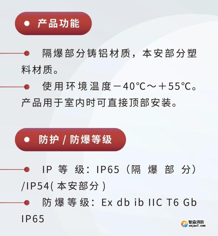 JTY-GM-GSTN9811(Ex)/WIS、GSTN9812(Ex)/WIS海湾隔爆烟感温感产品功能